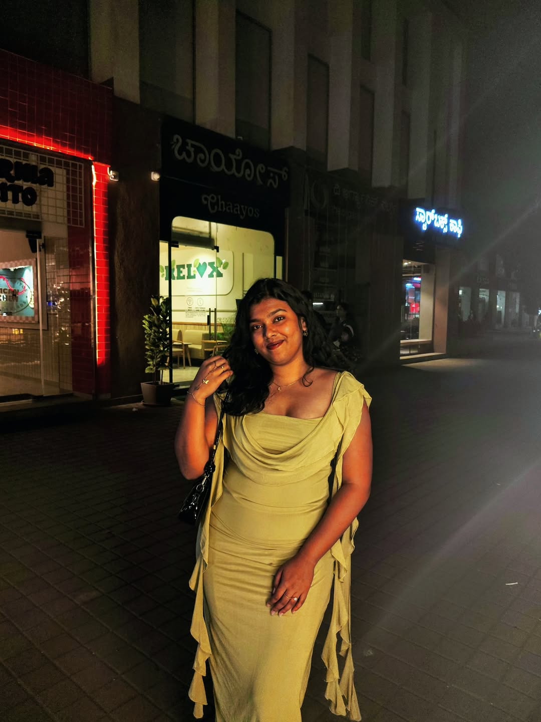 Customer photo 2 of Mesh Ruffle Green Maxi Dress