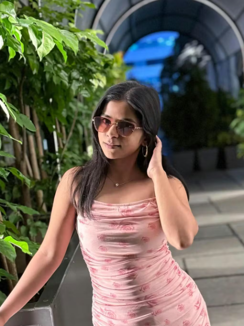 Customer photo 2 of Ruched Bodycon Dress With Floral Print And Spaghetti Straps