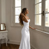 Sleeveless Fitted Maxi Dress in Pearl White
