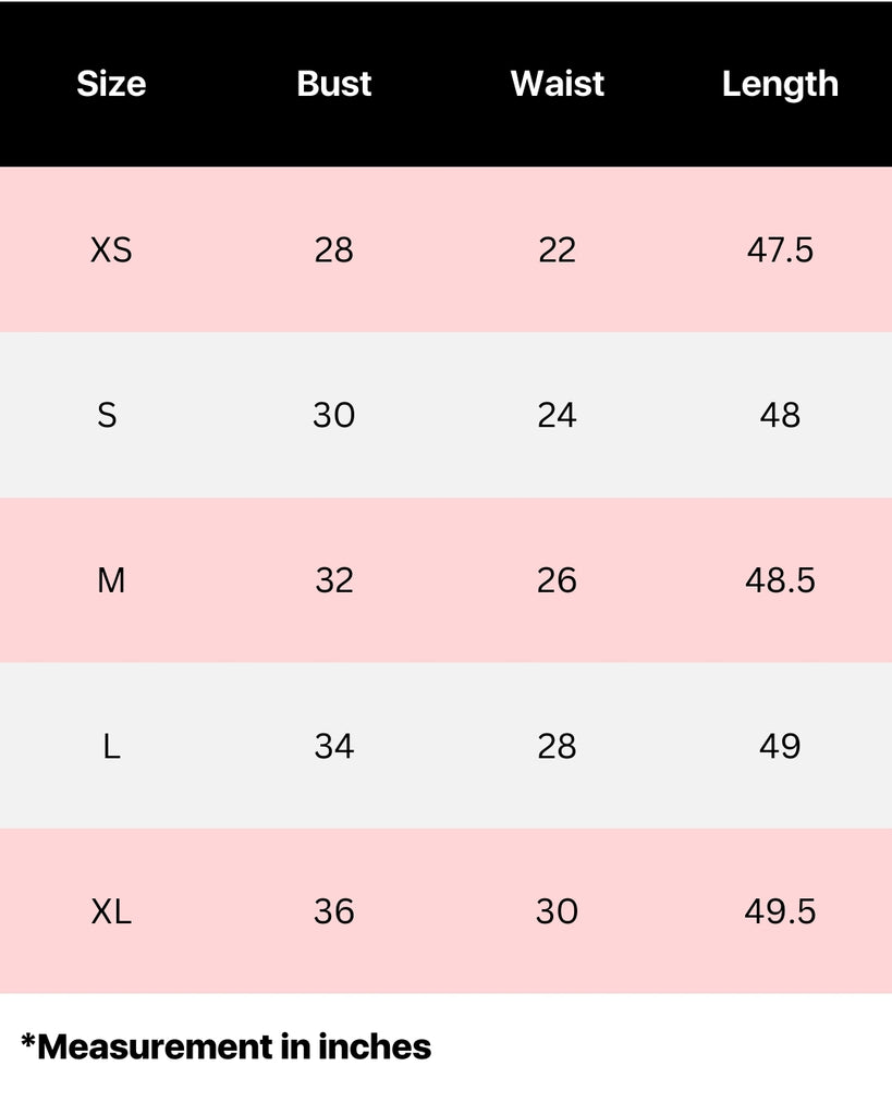 Size chart for women