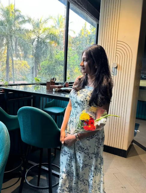 Customer photo 4 of Square Neck Floral Fit and Flare Midi Dress