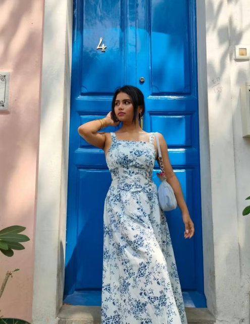 Customer photo 12 of Square Neck Floral Fit and Flare Midi Dress