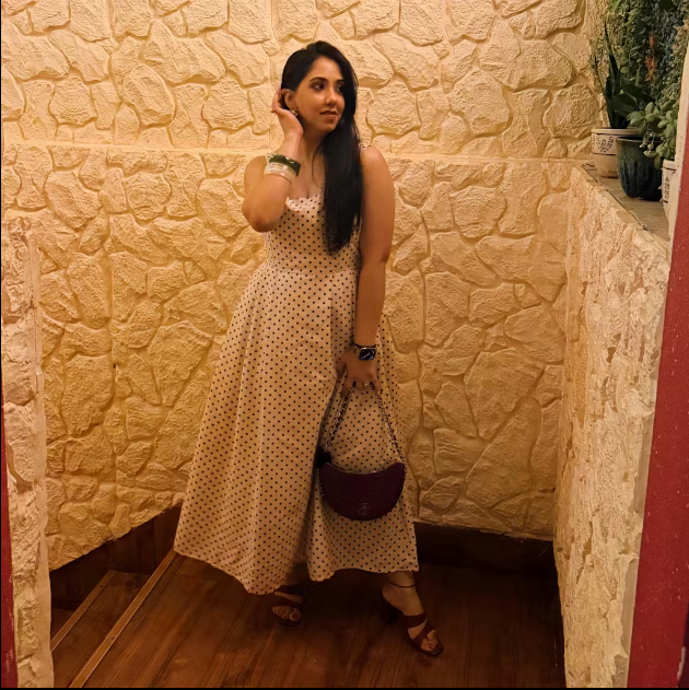 Customer photo 1 of Vintage-Inspired Polka Dot Fit and Flare Midi Dress in White