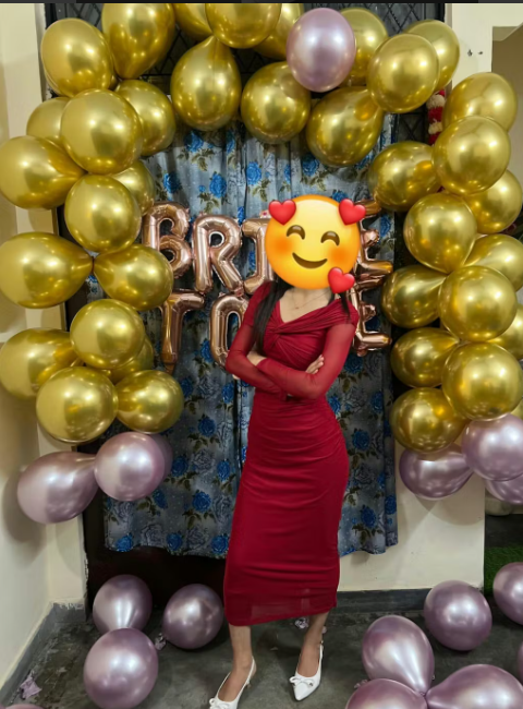 Customer photo 1 of Off Shoulder Mesh Ruched Fitted Dress With Long Sleeve in Dark Red