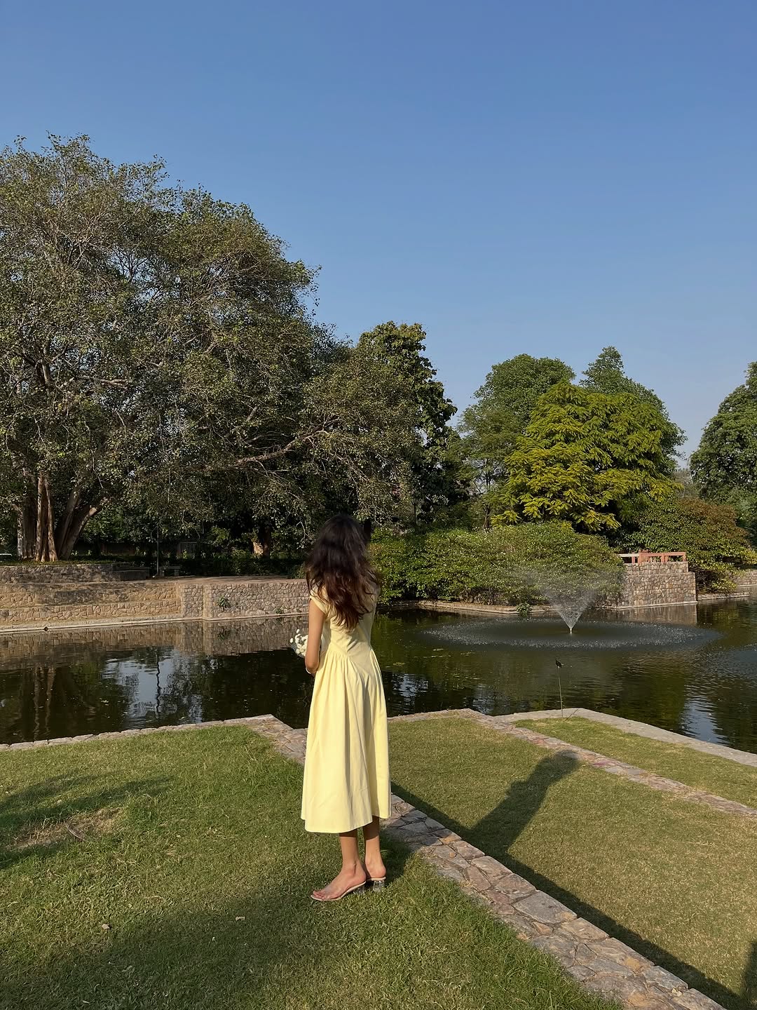 Customer photo 1 of Cap Sleeve Fit & Flare A-Line Midi Dress in Vanilla