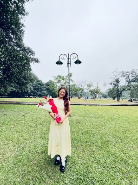 Customer photo 10 of Cap Sleeve Fit & Flare A-Line Midi Dress in Vanilla