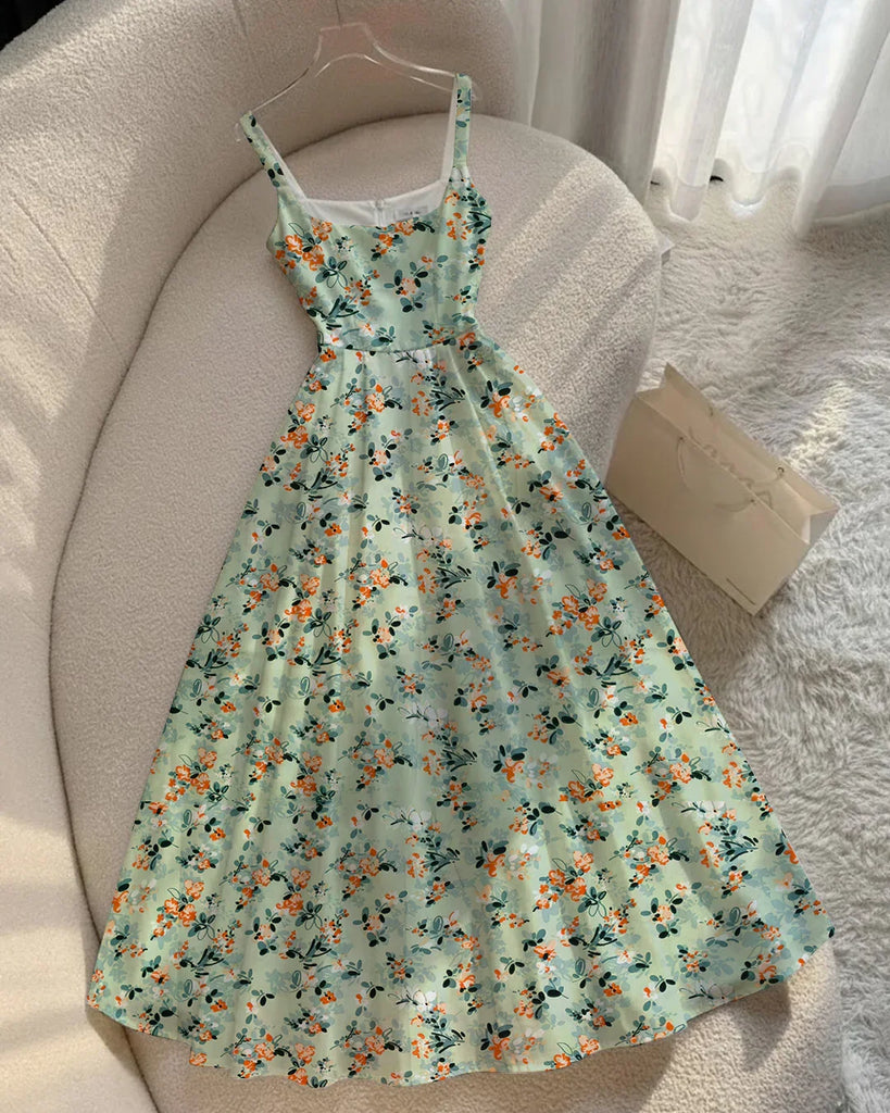 Floral Fit & Flare Sleeveless Midi Dress Littlebox India Floral Fit & Flare Sleeveless Midi Dress Littlebox India