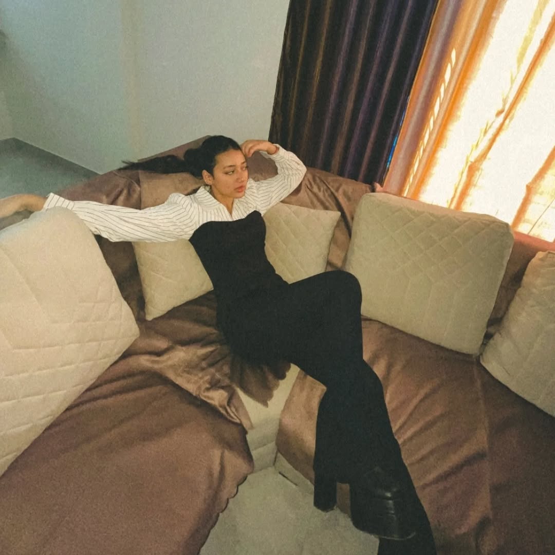 Customer photo 2 of Formal Collared V Neck Long Sleeve Shirt in Black and White