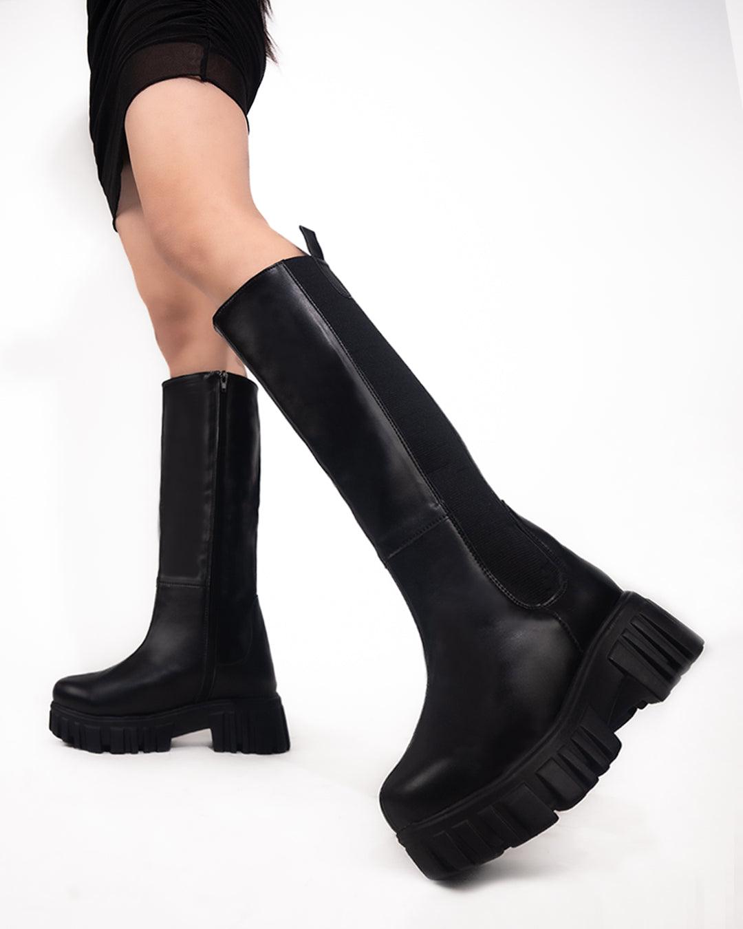 Riding Boots Over The Knee Boots For Short Women Motorcycle Side