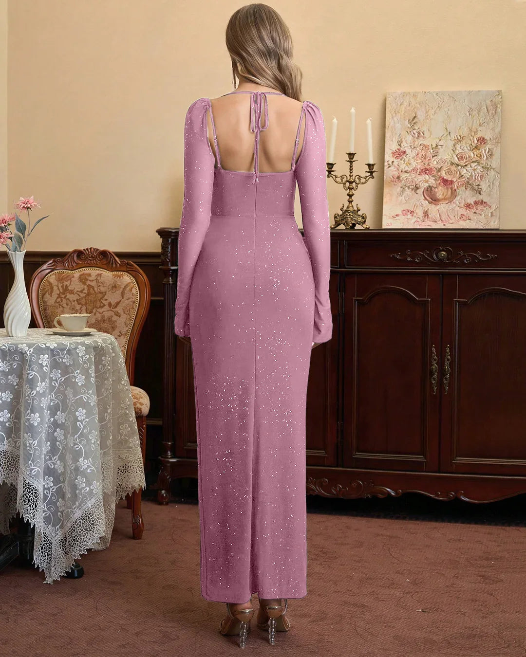 Pink Halter Cut Mesh Bodycon Maxi Dress Littlebox India Pink Halter Cut Mesh Bodycon Maxi Dress Littlebox India