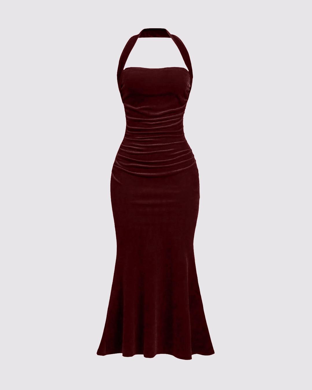 Corset Detail Bodycon One Piece Dress In Maroon - Littlebox India Corset Detail Bodycon One Piece Dress In Maroon - Littlebox India