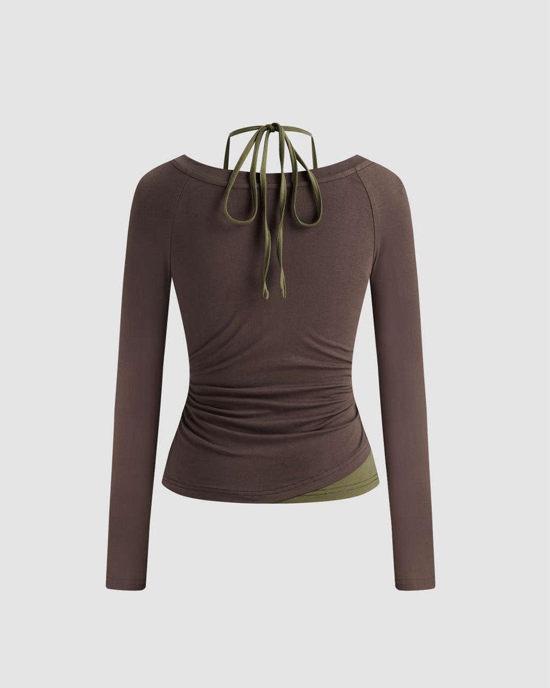 Halter Neck Long Sleeve Top - Littlebox India
