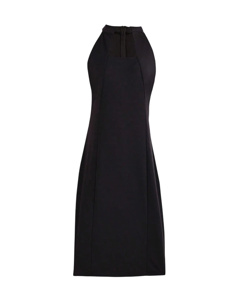 Black High-Neck Bodycon Sleeveless Mini Dress – Littlebox India