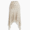 High-Waisted Ruched Tiered Asymmetrical Hem Skirt Front View For Women | Littlebox India