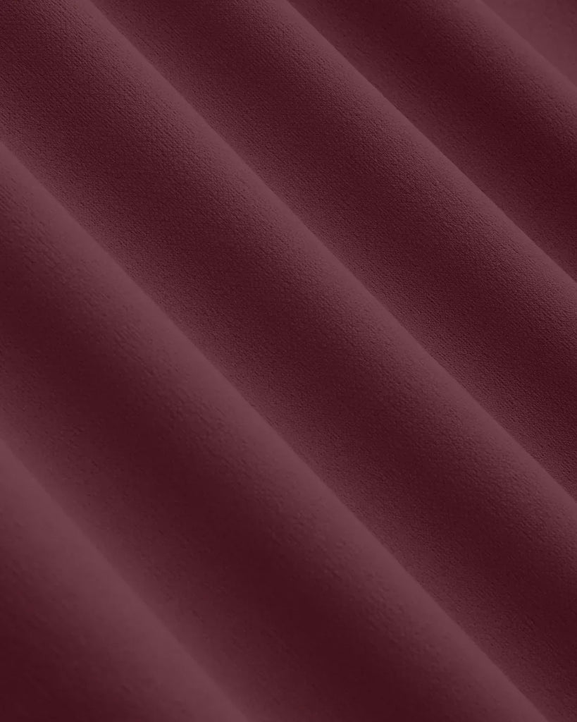 High Neck Ruffle Puff Sleeve Mini Dress in Maroon – Littlebox India