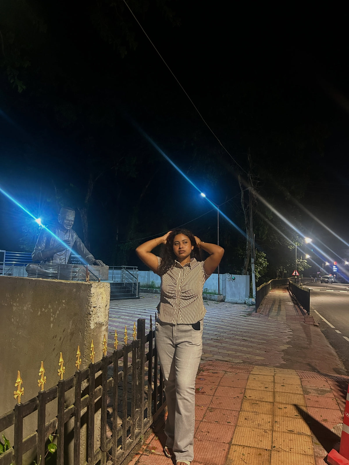 Customer photo 2 of Striped Ruched Waist Short Sleeve Top