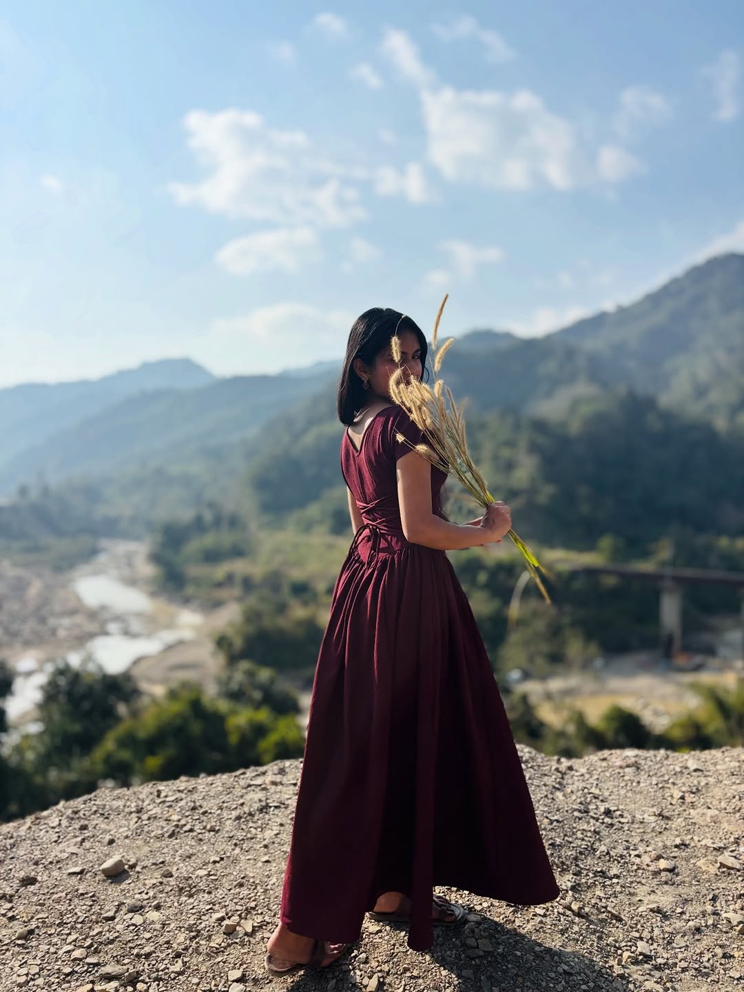 Maroon Cap Sleeve Fit and Flare Midi Dress - Littlebox India Maroon Cap Sleeve Fit and Flare Midi Dress - Littlebox India