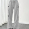 Melange Women's Cargo Trousers With Side Pockets and Drawstring Waist Front View for Women | Littlebox India