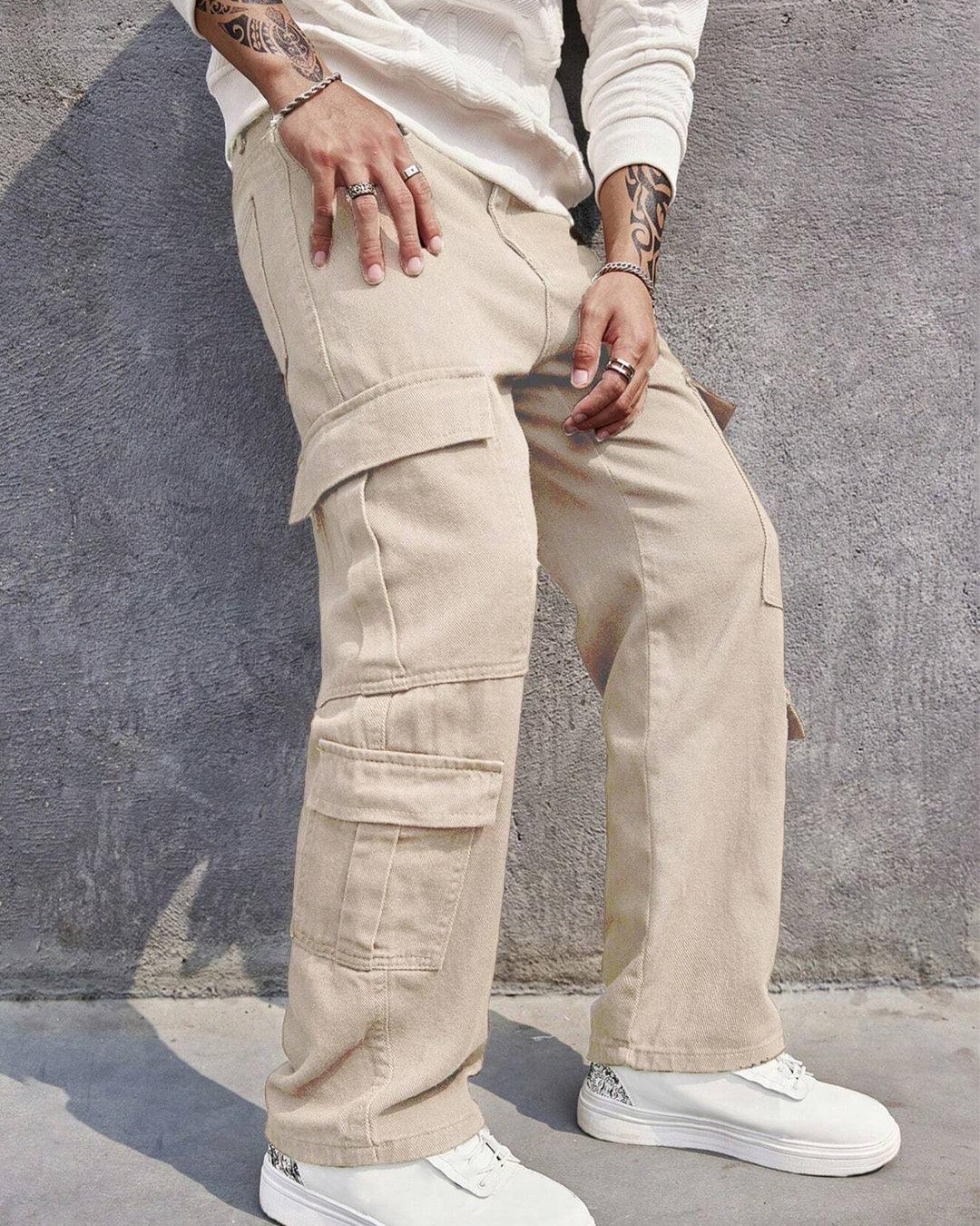 Men's Stylish and Utilitarian Pocket Loose Fit Cargo Pant