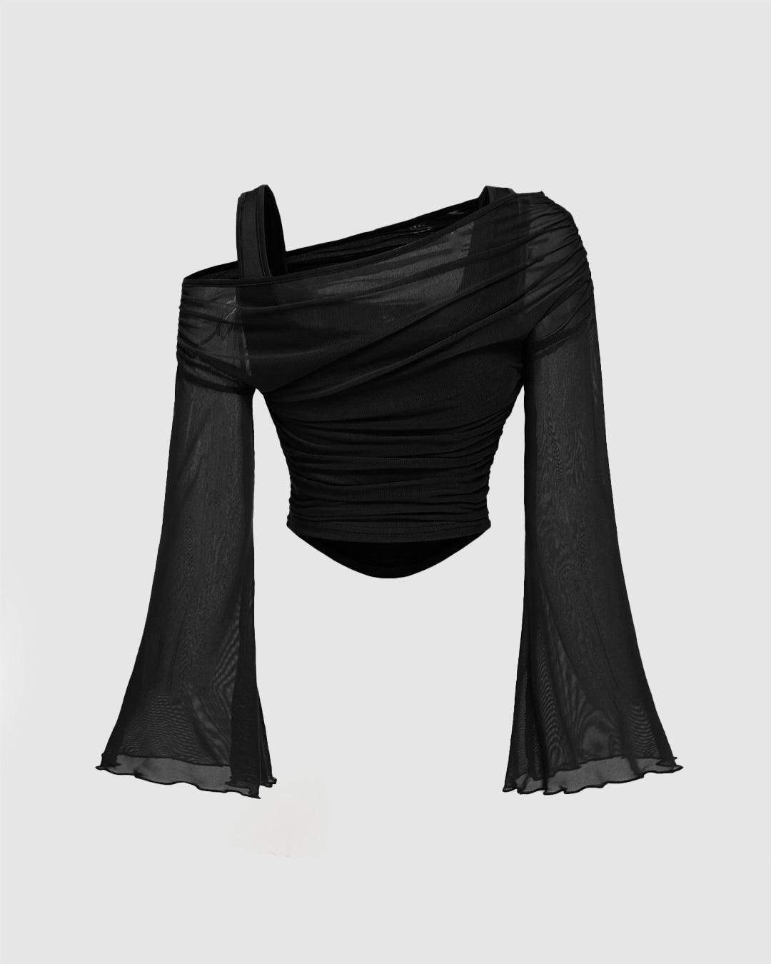 Shoulder Blouse Tube Top With Off The Shoulder Sleeves Ruffle Off