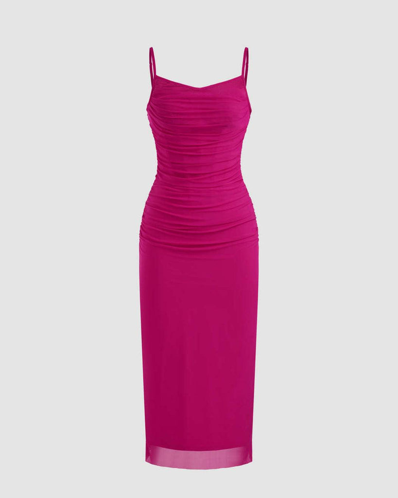 one piece dress in pink colour Stunning Bodycon One Piece Pink Dress