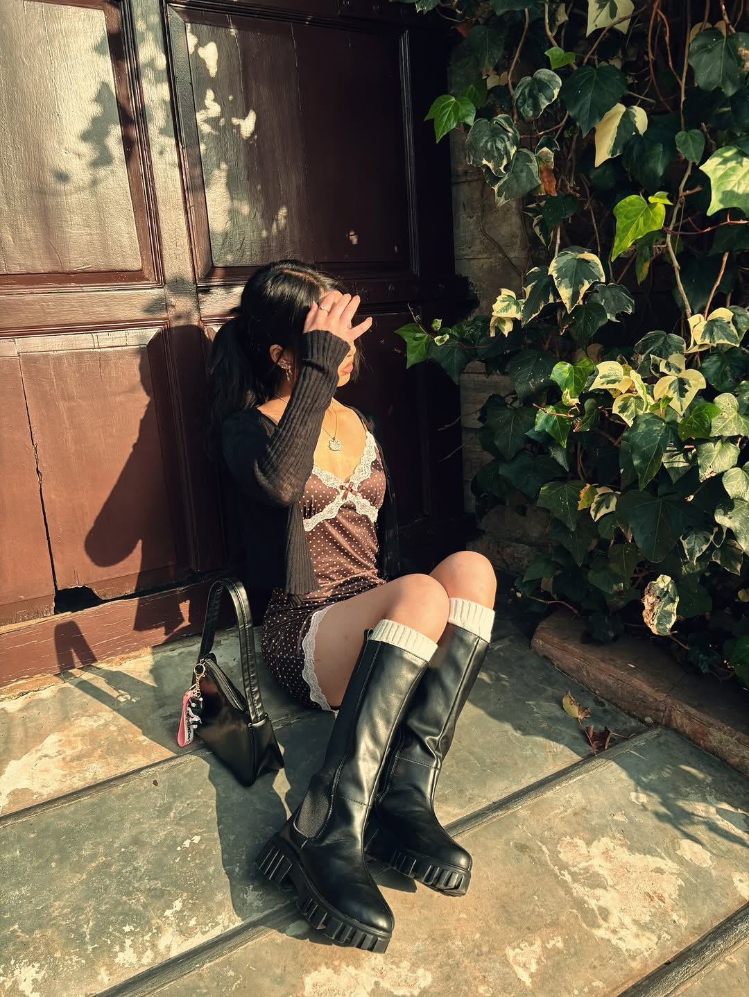 Customer photo 3 of Motorcycle Side Zipper Chunky Sole Knee Boots