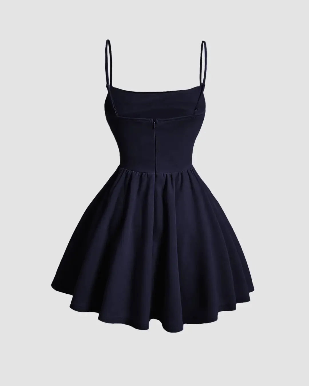 Pleated Waist Cami Short Dress In Navy Blue - Littlebox India Pleated Waist Cami Short Dress In Navy Blue - Littlebox India