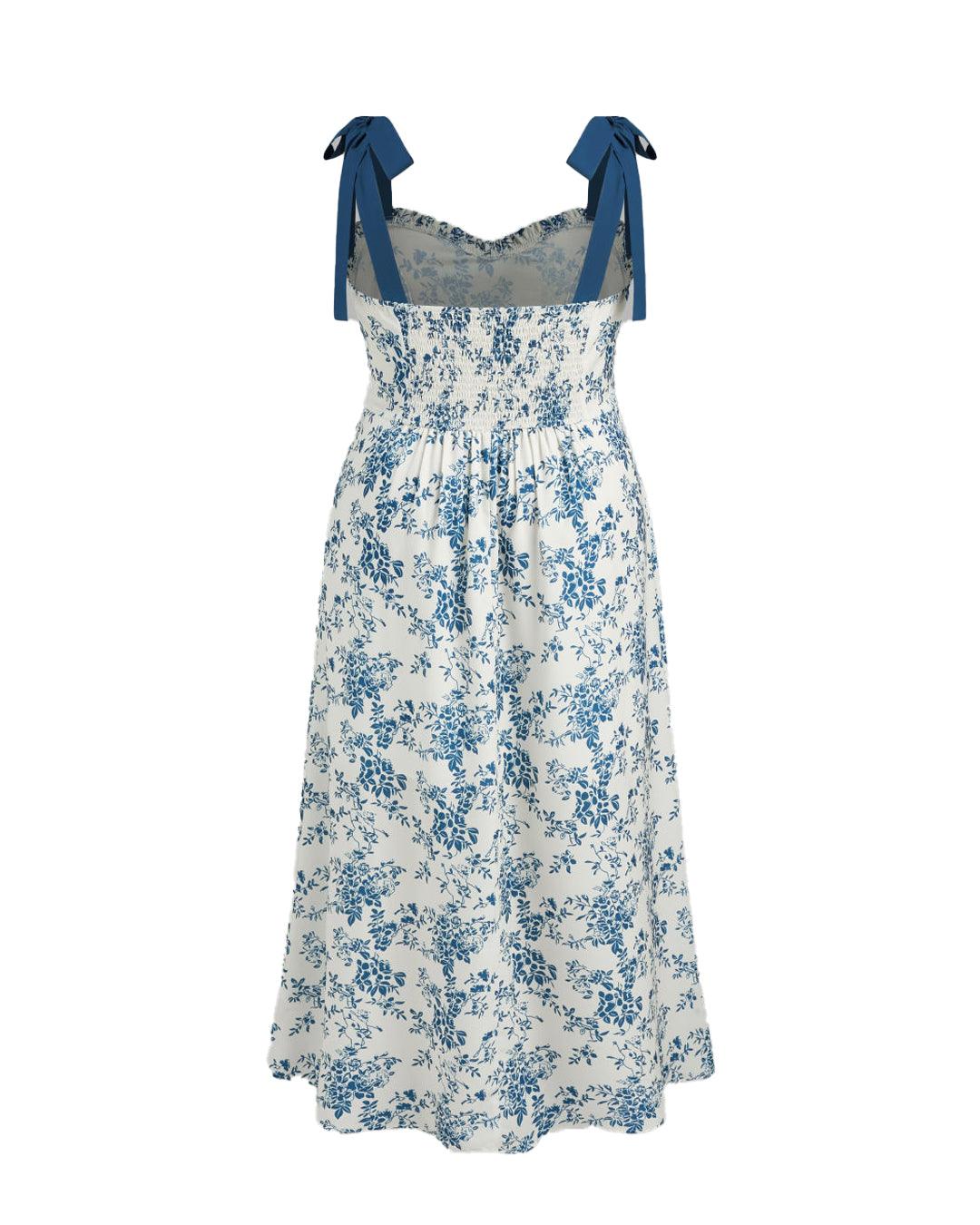 Floral Knotted Split Midi Dress Curve Plus - Main Image