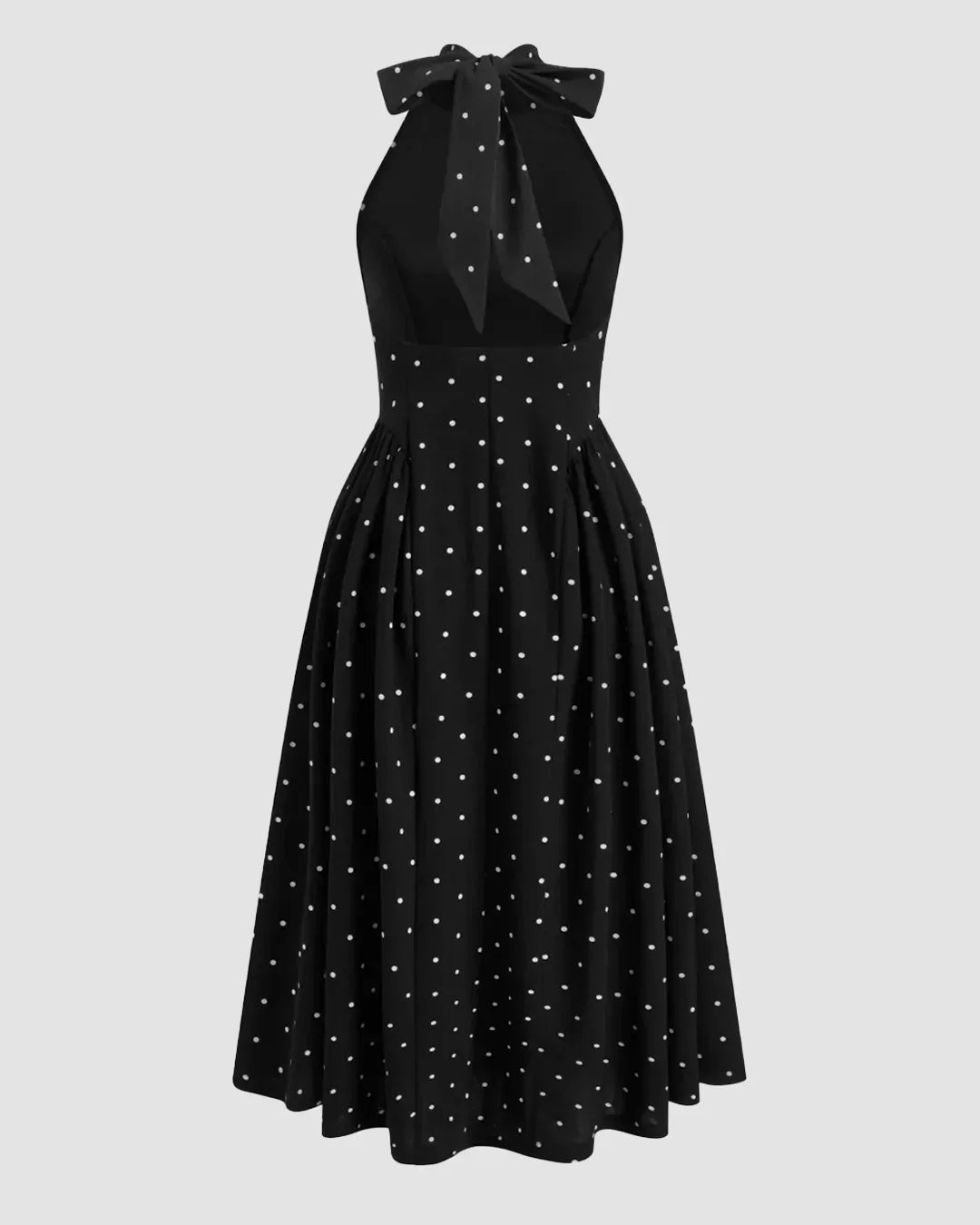 Polka Dot Side Bow Pleated Dress ワンピース Polka Dot Side Bow