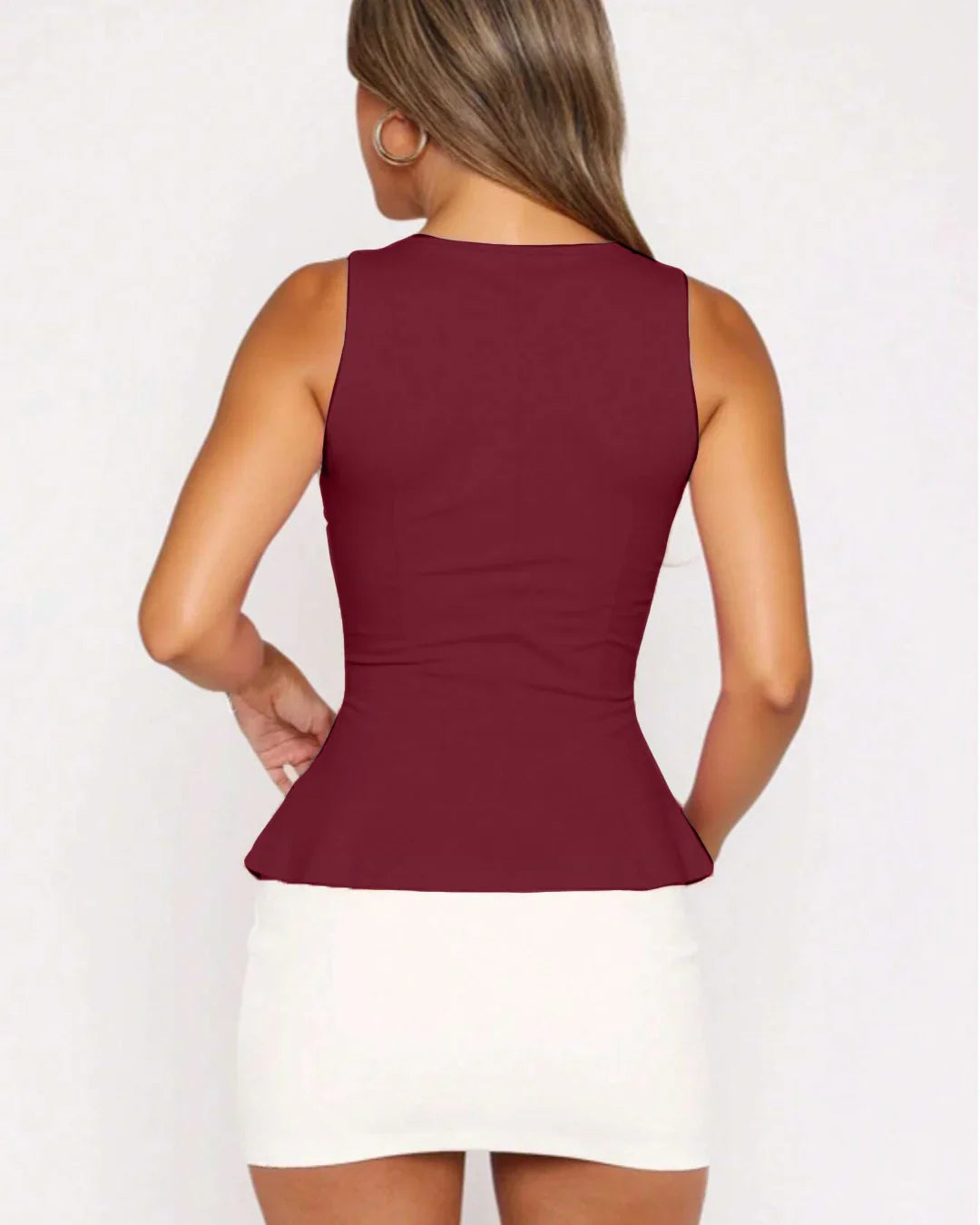Top Imprimé Marron Et Transparent NEXT Taille 20 - Style Péplum Avec Noeud - Neuf Sans étiquettes