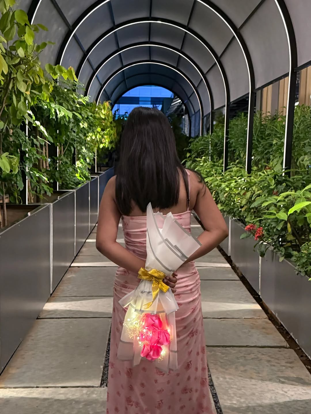 Customer photo 1 of Ruched Bodycon Dress With Floral Print And Spaghetti Straps