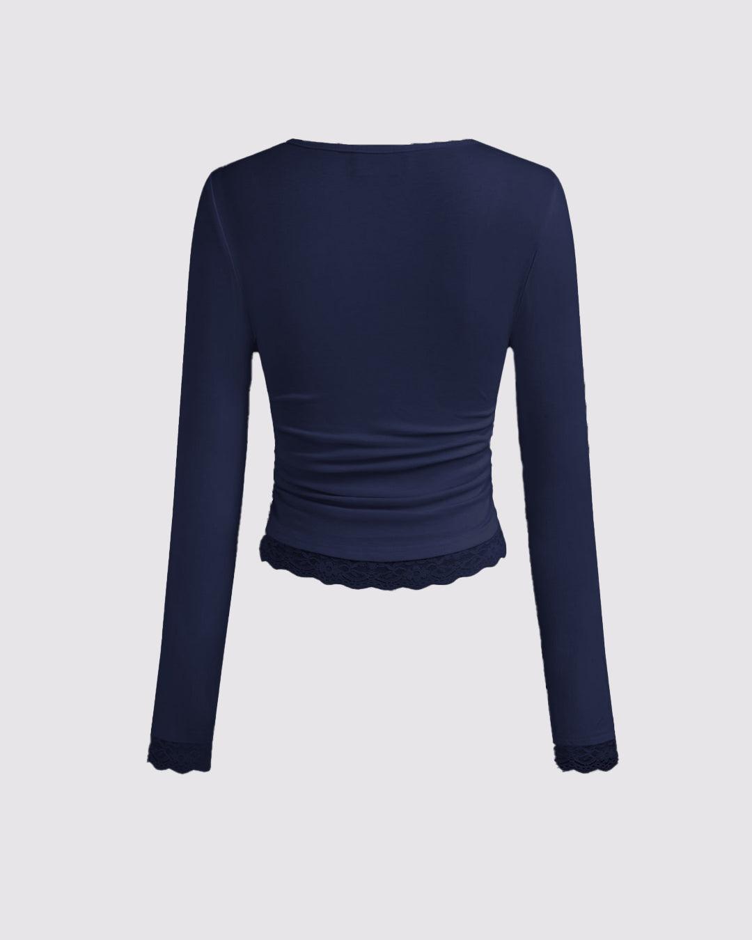 TOP/BLOUSE NAVY GOWN EXTRA SMALL… (AXGQ) GRACE KARIN Womens Tops Elegant Surplice Wrap Blouse V Neck