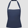 Sleek Fit Halter Neck Top In Navy Blue Front View For Women | Littlebox India