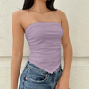 Sleek Fit Strapless Tube Top In Lilac Front View For Women | Littlebox India