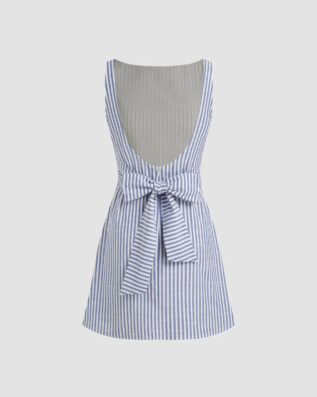 Sleeveless Blue Striped Bodycon Mini Dress Littlebox India