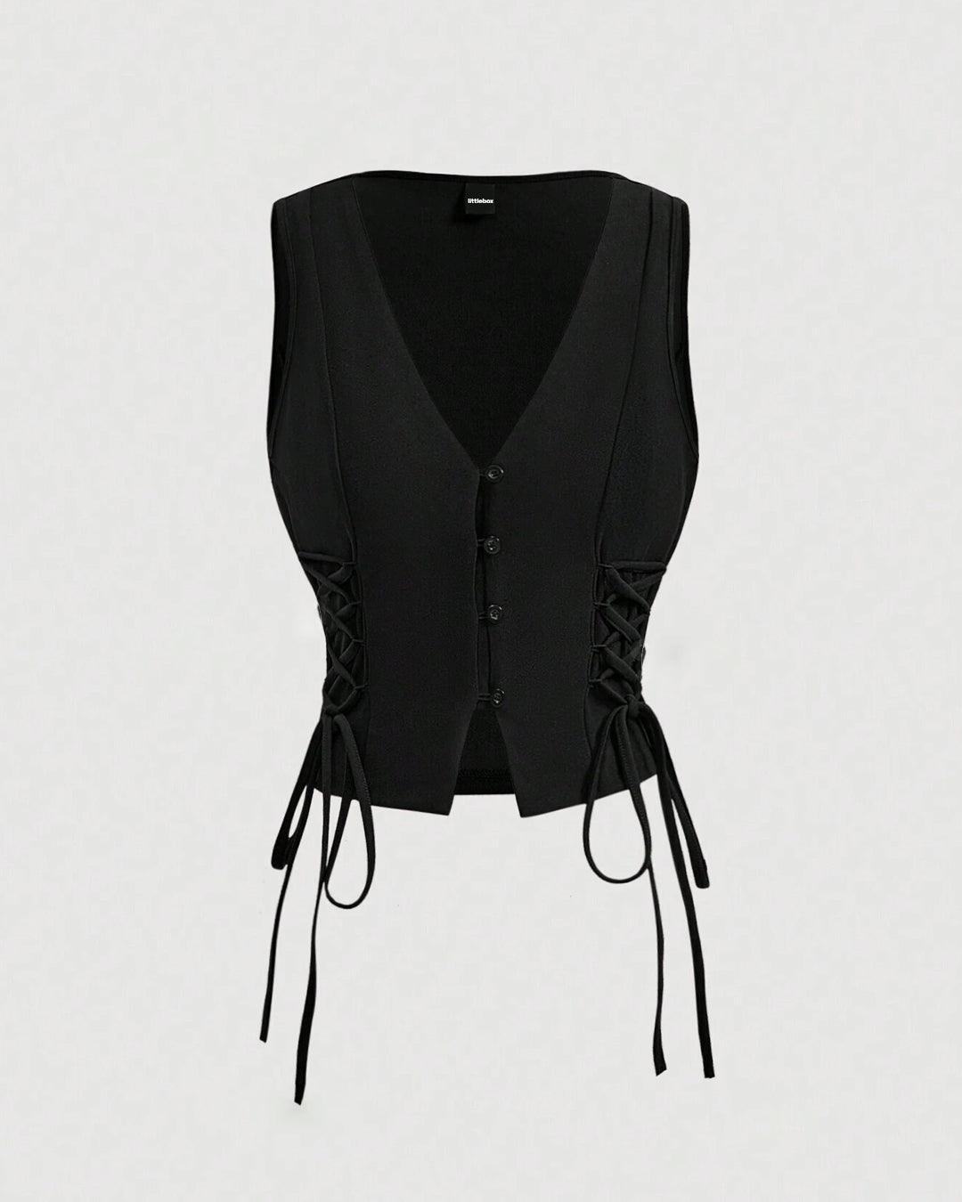 トップス andwang Cross lace tanktop black andwang Cross lace tanktop Black M10966557 - トップス送料 無料