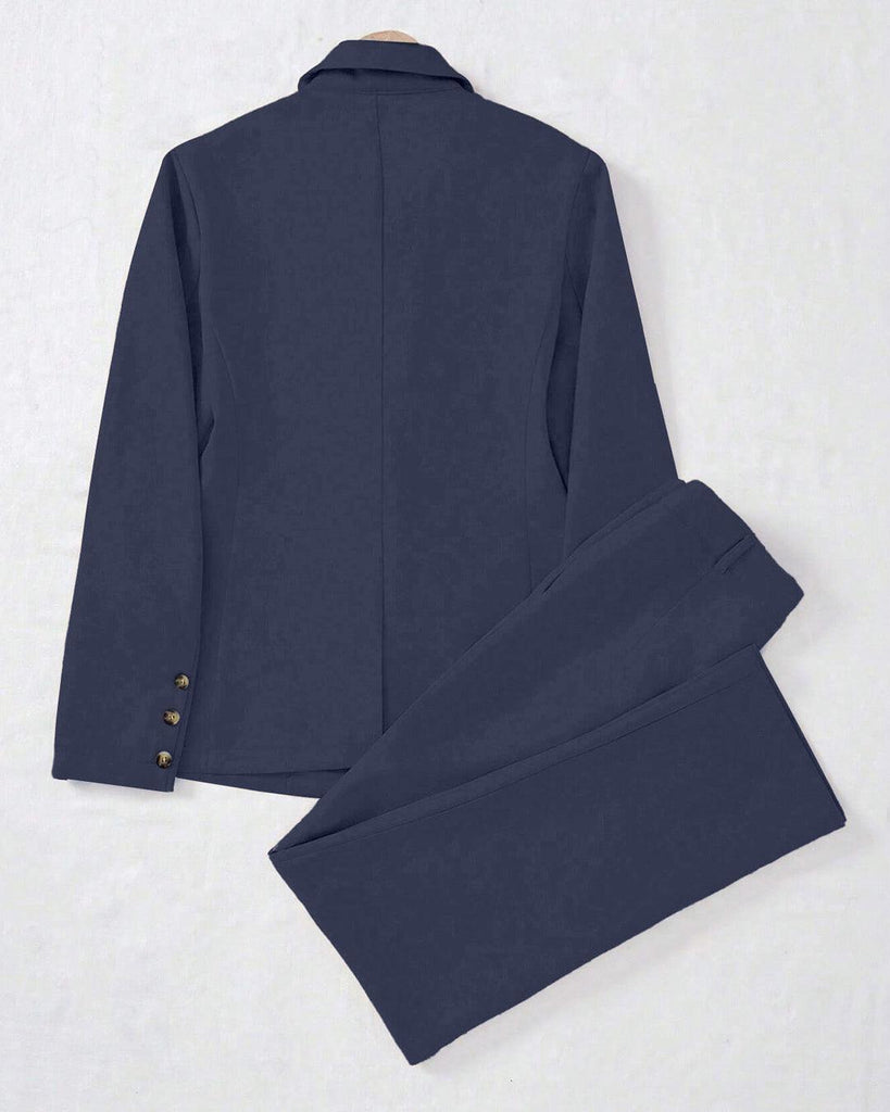 スーツ Gloss Blue Box Silhouette SetUp Suit Suit Jacket & Pant Set In Navy Blue - Littlebox India
