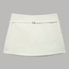 Solid Color Straight Mini Skirt in Beige Front View For Women | Littlebox India