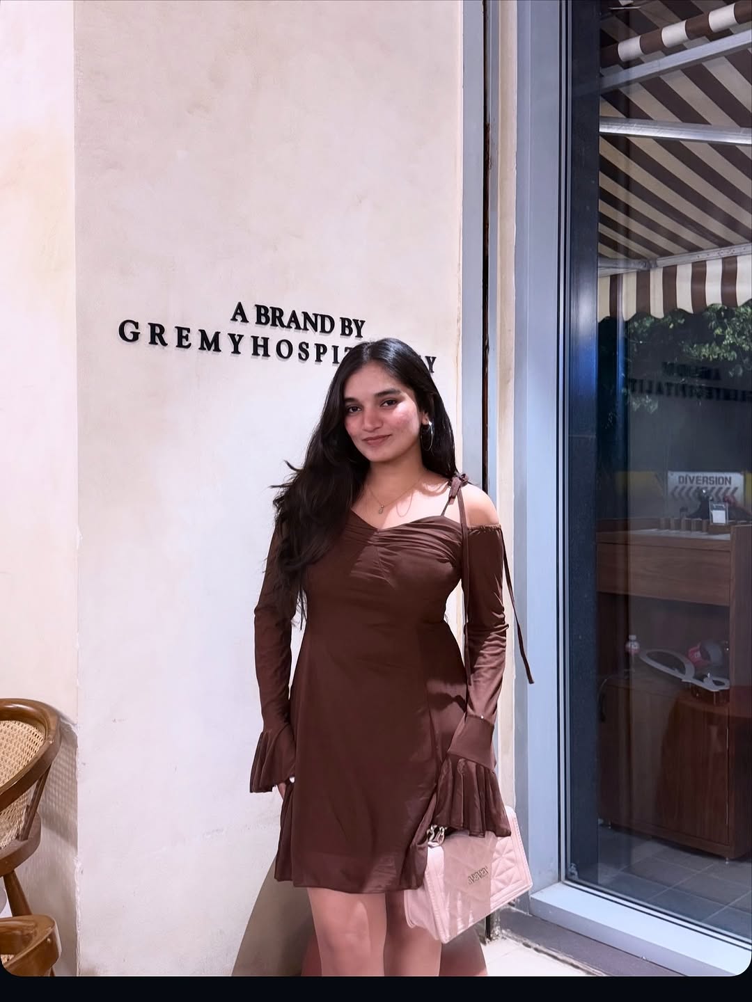 V-Neck Bow Tie Waist Dress In Chocolate Brown - Littlebox India V-Neck Bow Tie Waist Dress In Chocolate Brown - Littlebox India
