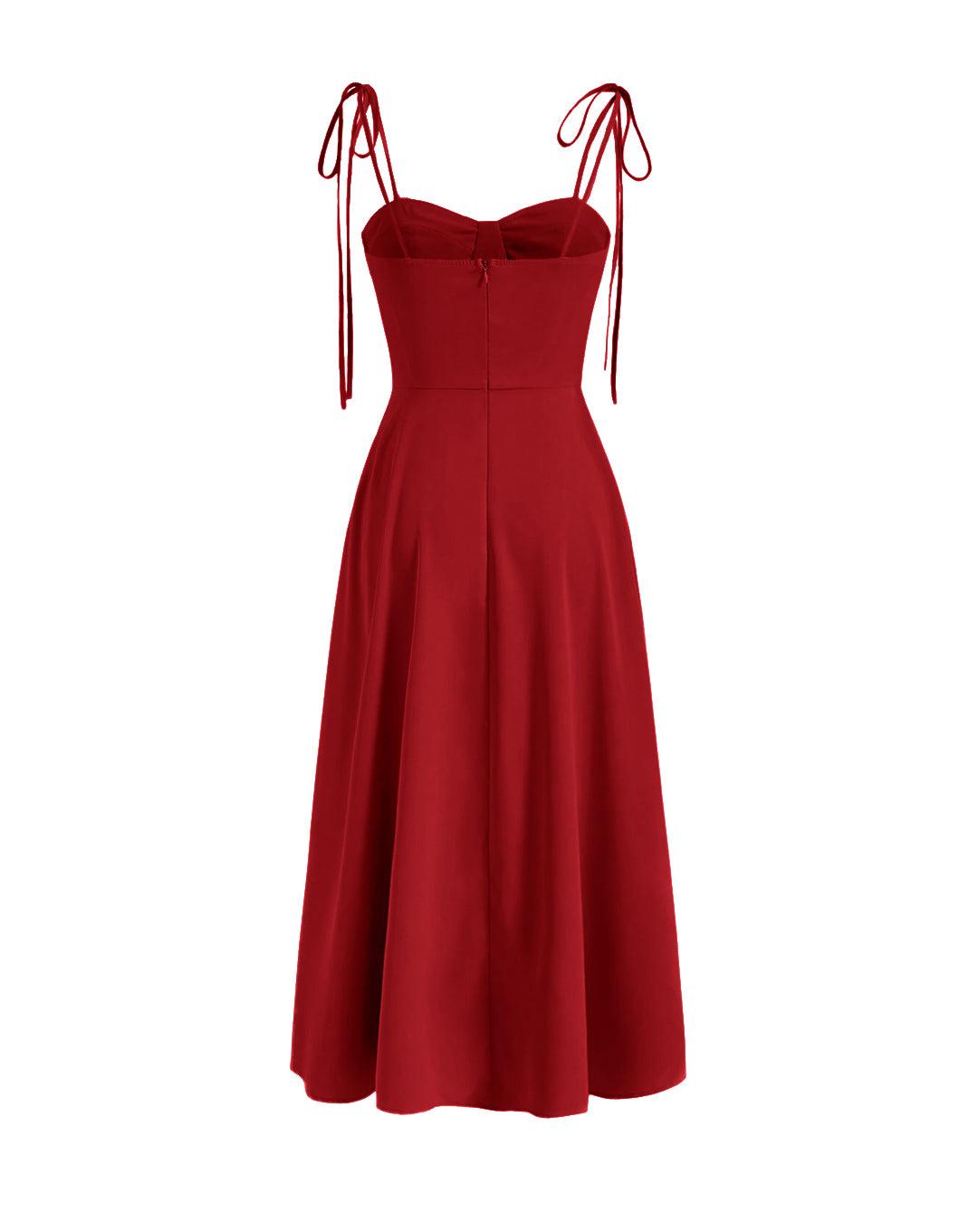 Littlebox India Solid Cup Detail Cami Dress In Red XL Littlebox India Solid Cup Detail Cami Dress In Red XL