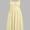 Square Neck Lace Up Ruffle Maxi Dress Curve & Plus in French Vanilla Front View for Women | Littlebox India