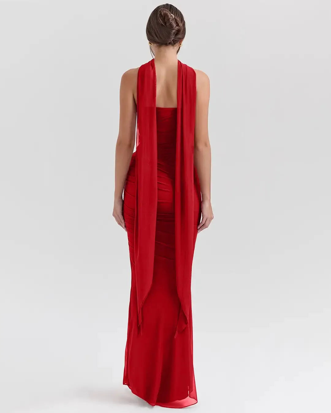 Corset Top & Stretch Mermaid Skirt In Red - Littlebox India