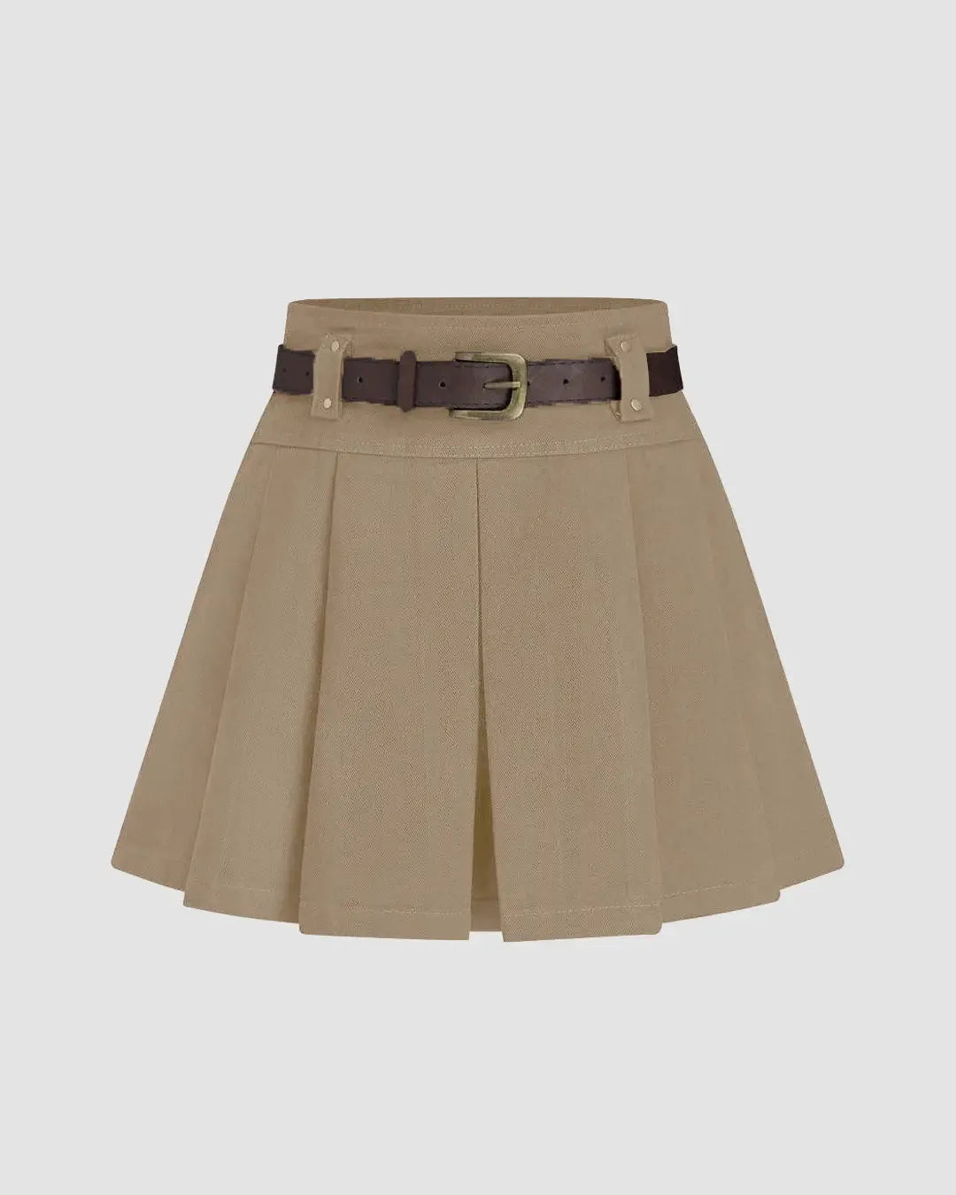 Pleated Skirts Cute Khaki Skirts For School Kids Uniform Pleated
