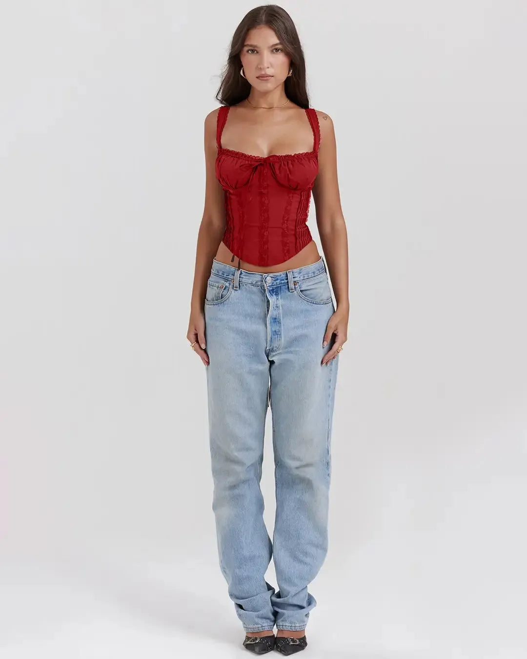 トップス sculpter Team Mary Corset Top M size Buy Women Schiffli Zip Corset Top Online at just Rs. 599.0