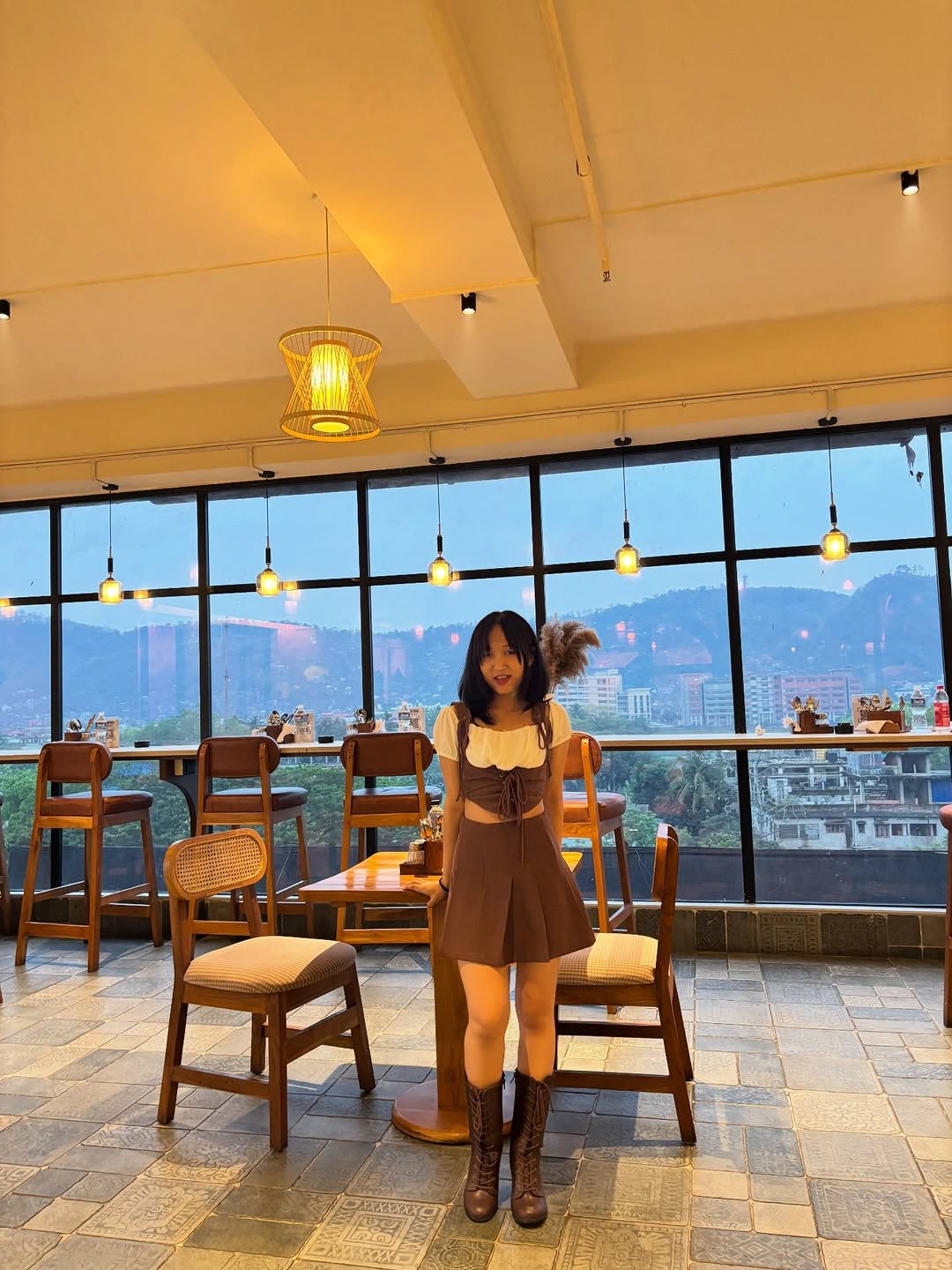 Customer photo 3 of Off-Shoulder Square Neck Slim Fit Puff Sleeve Front Top in Milky White