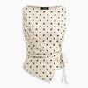 Polka Dot Wrap Sleeveless Top