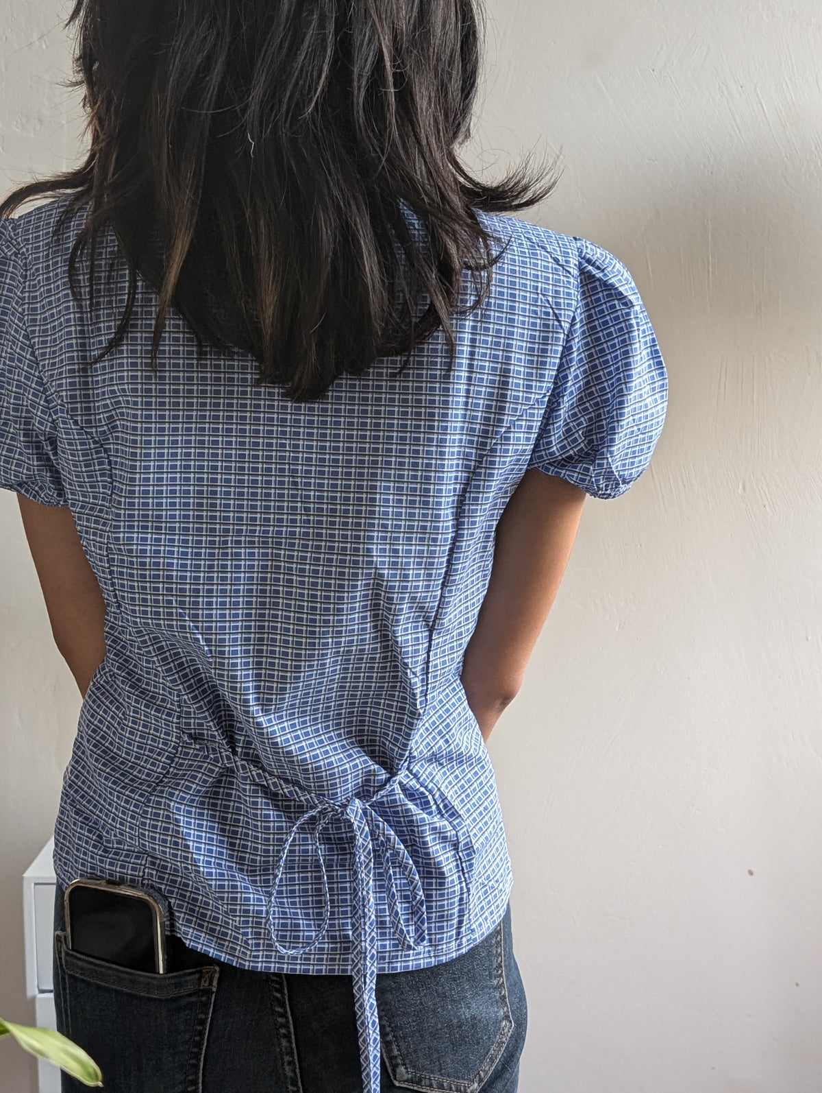 Customer photo 16 of Checked Collared Button Short Sleeve Top