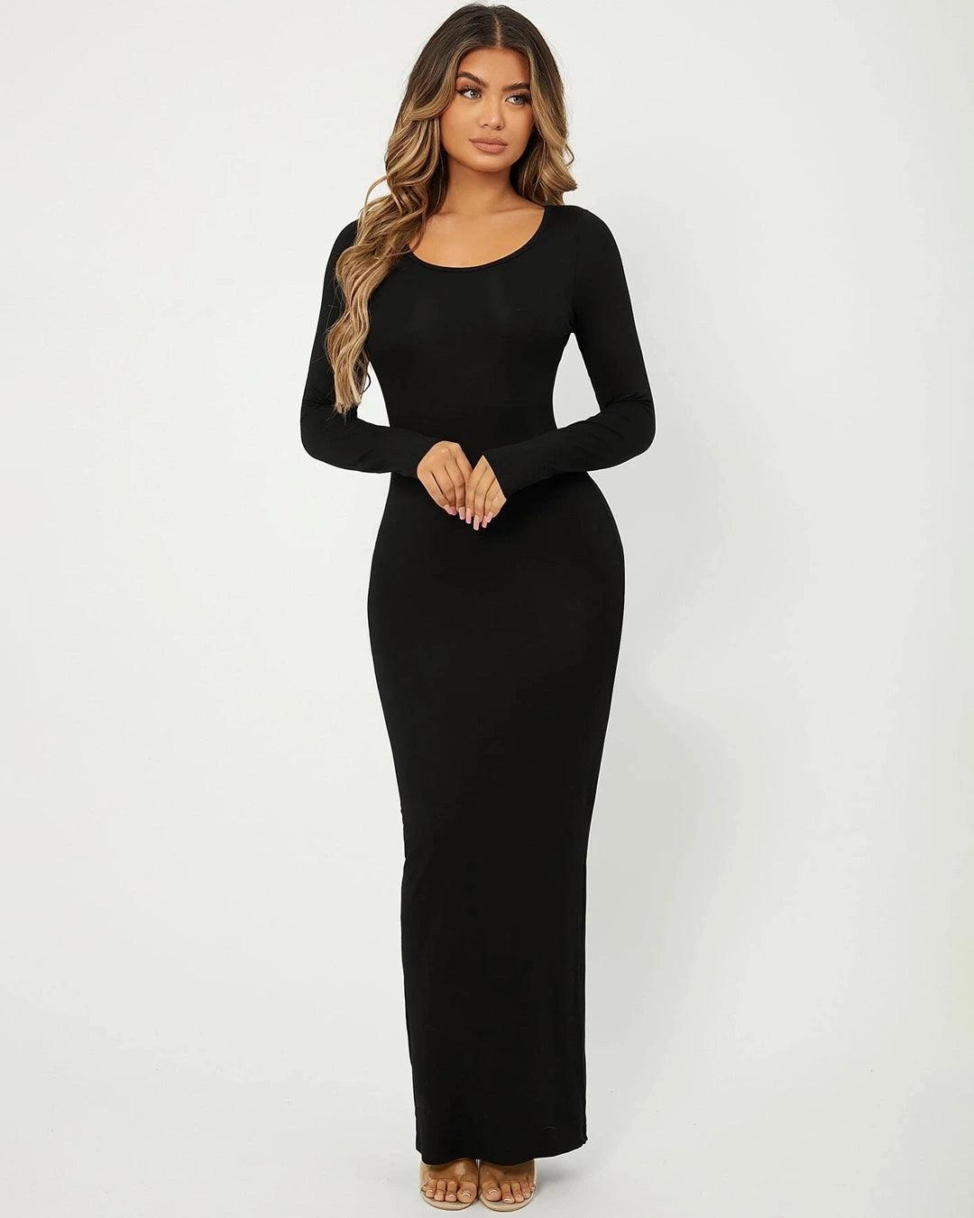 Bodycon Full Sleeve Dress In Black - Littlebox India Bodycon Full Sleeve Dress In Black - Littlebox India