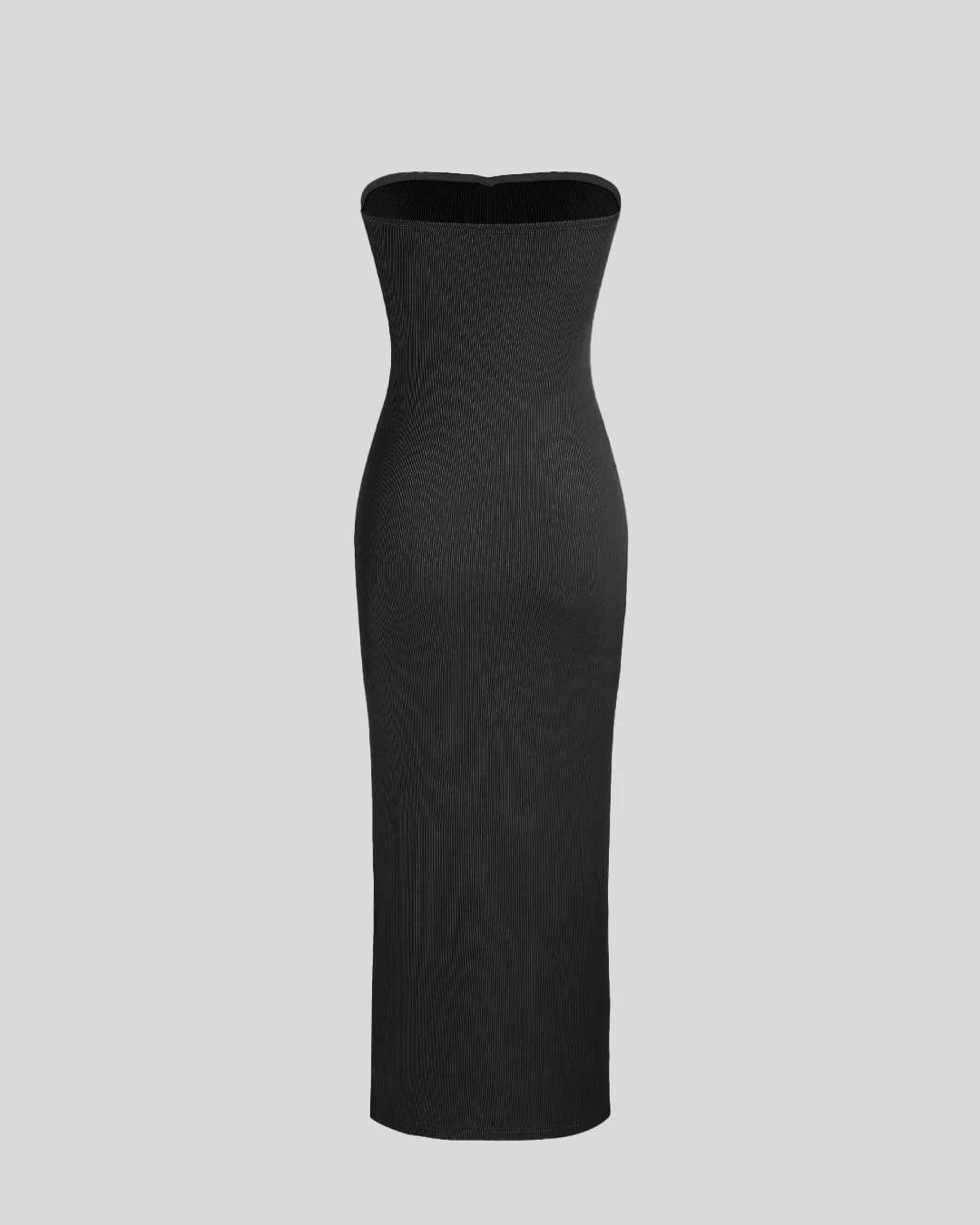 Elegant Bodycon Dress With Shrug In Black - Littlebox India Elegant Bodycon Dress With Shrug In Black - Littlebox India