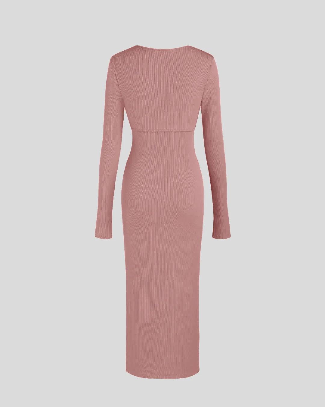 long sleeve two piece bodycon dress Homecoming Dresses Long Sleeve Two Piece Bodycon Homecoming Dresses Elegant Bodycon Midi dress